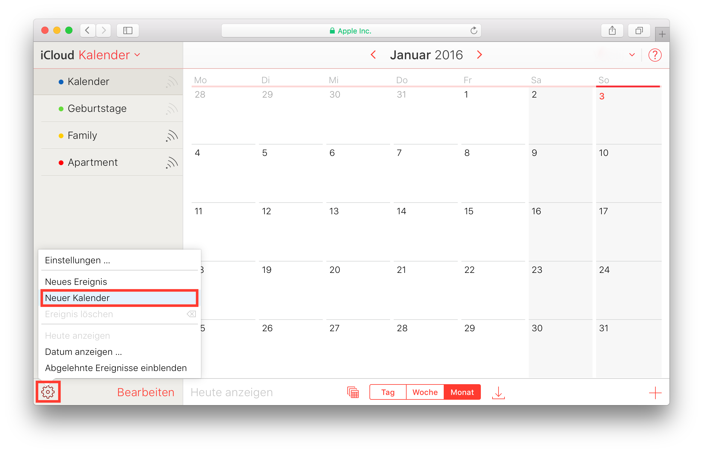 Öffentlichen Kalender in iCloud erstellen - SARTISON.COM